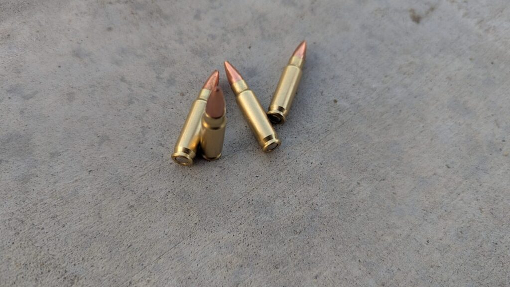 5.7x28mm rounds on concrete floor