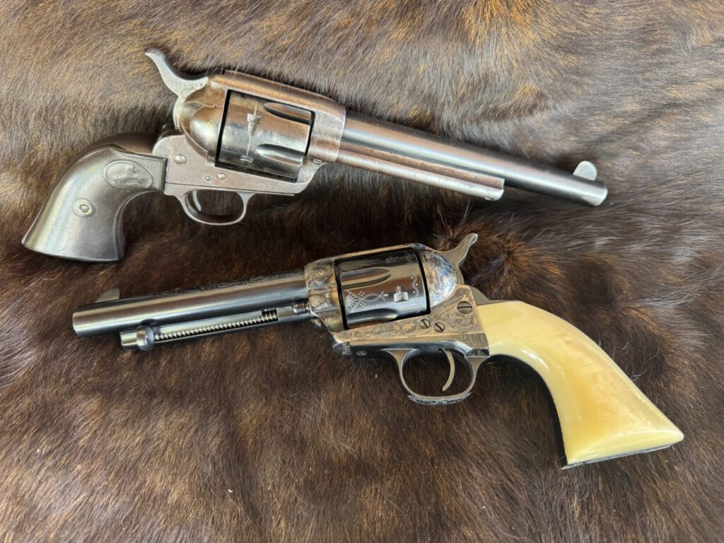 Colt Single actions (top) and replicas like this Uberti (bottom) are must-haves for revolver enthusiasts.