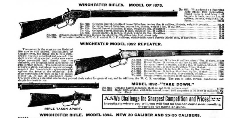 winchester 1873 sears catalog 1897