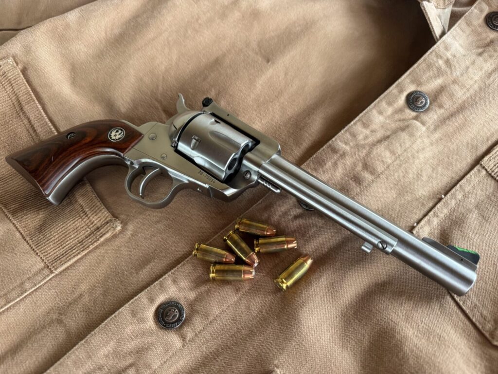 manufacturers would be wise to offer guns in .40 s&w, like this ruger blackhawk. There are a lot of law enforcement professionals who still have this good cartridge on hand.