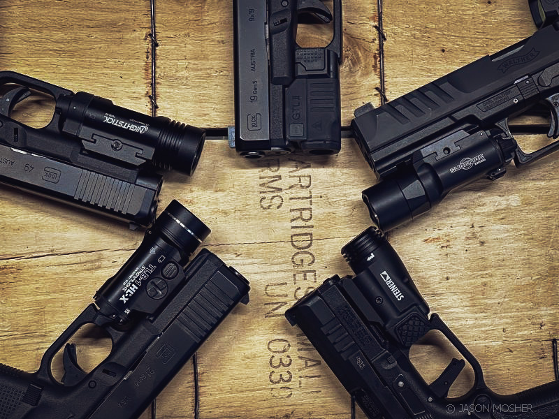 Top five full-size handgun mounted weapon lights.