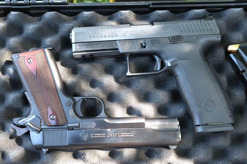 cz p10 and 1911 pistols