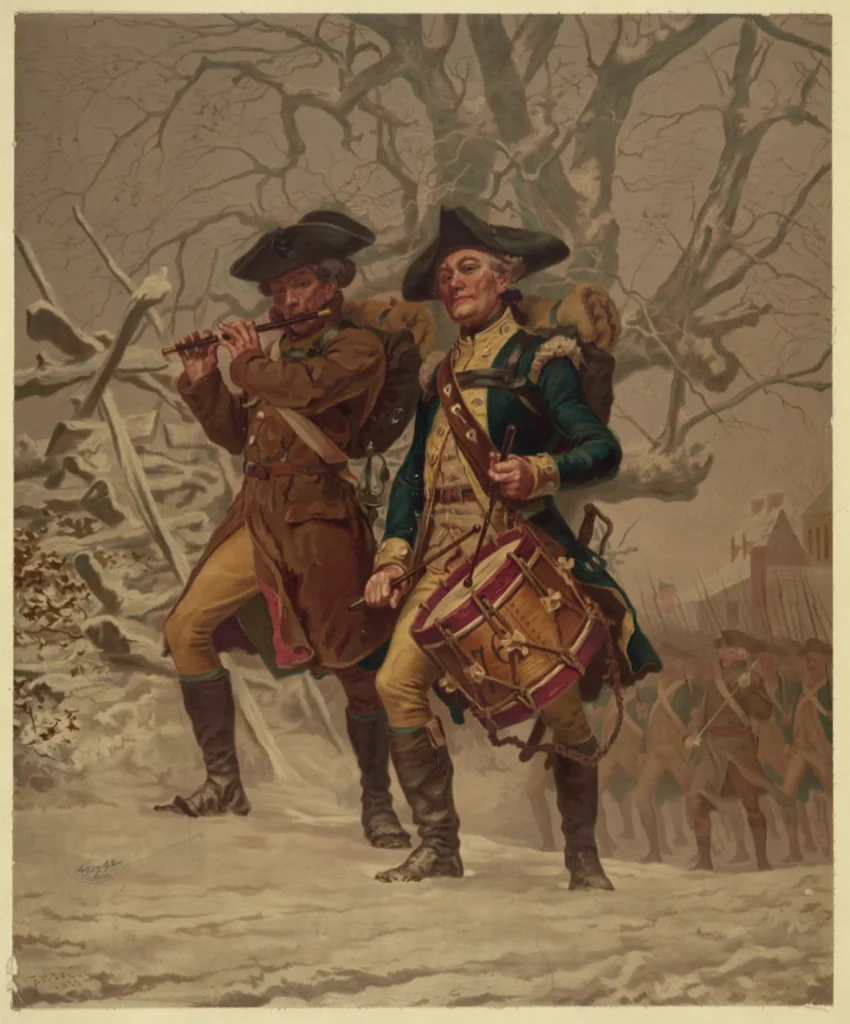 Continental Army fifer and drummer