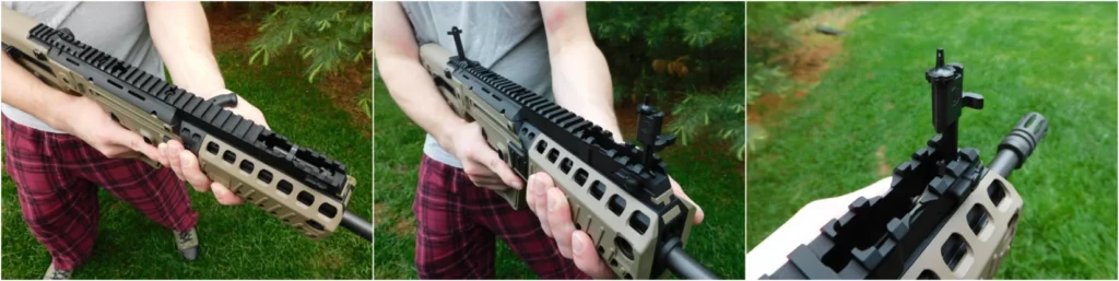Flip-up iron sights