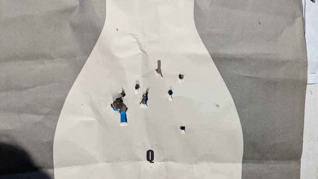 nova 3 pattern in chest portion of  FBI Q target