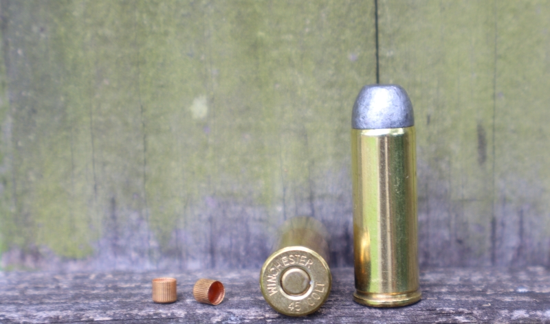 percussion caps and .45 colt ammunition