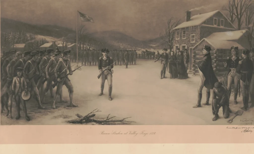 Baron von Steuben at Valley Forge