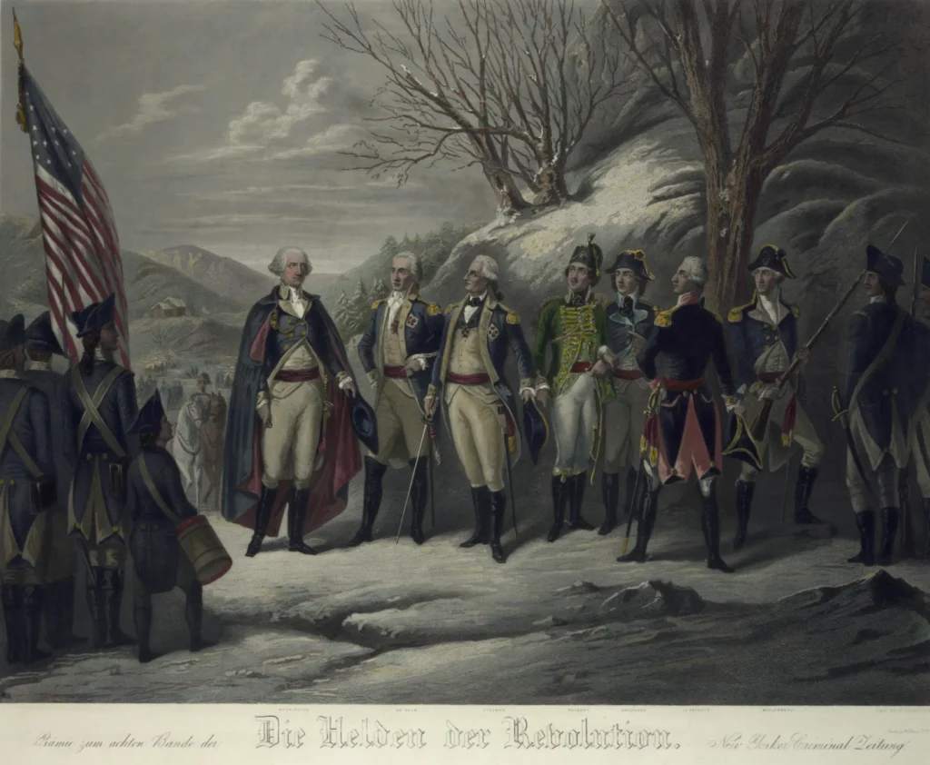 George Washington and officers