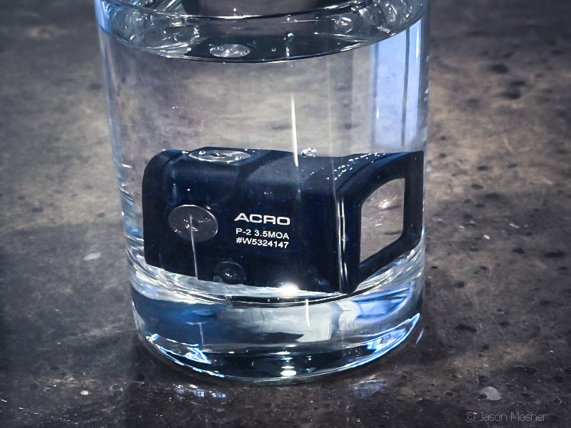 Enclosed emitter optics can work under water. 