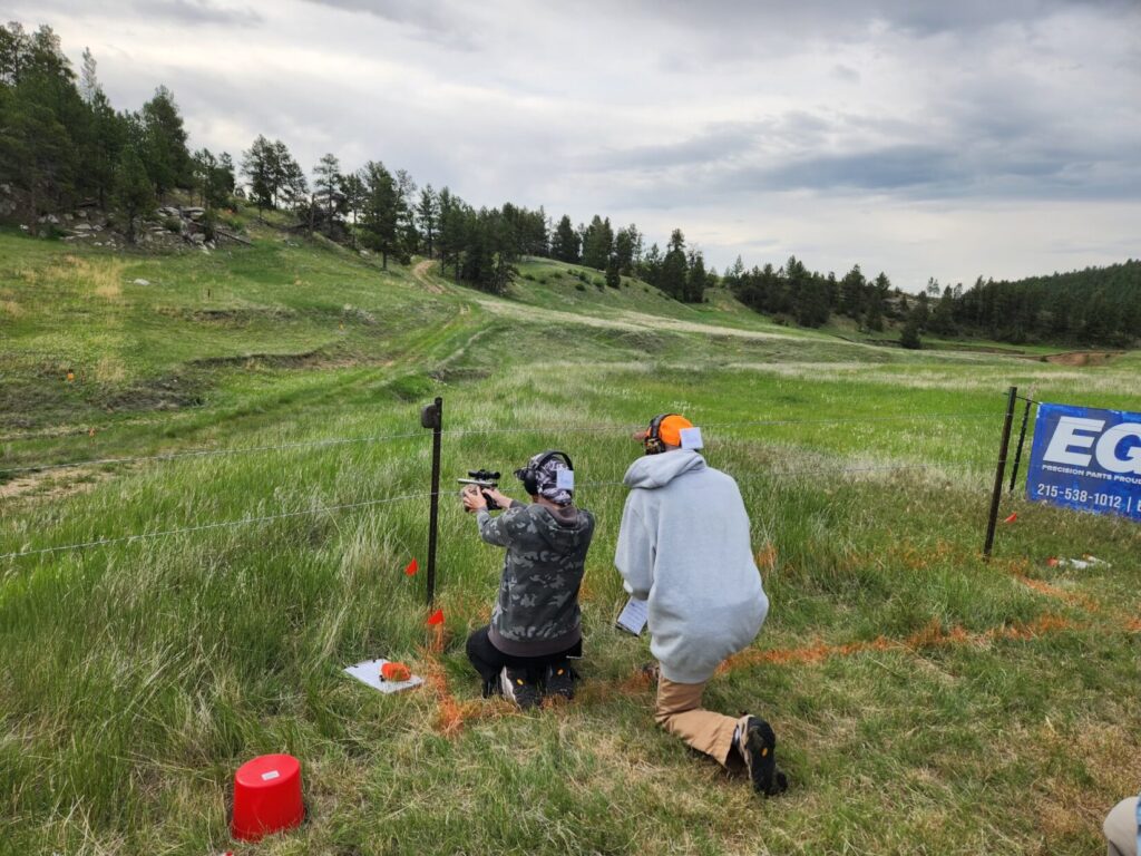 Mark Hampton shooting with his wife Karen at HHC 2024.