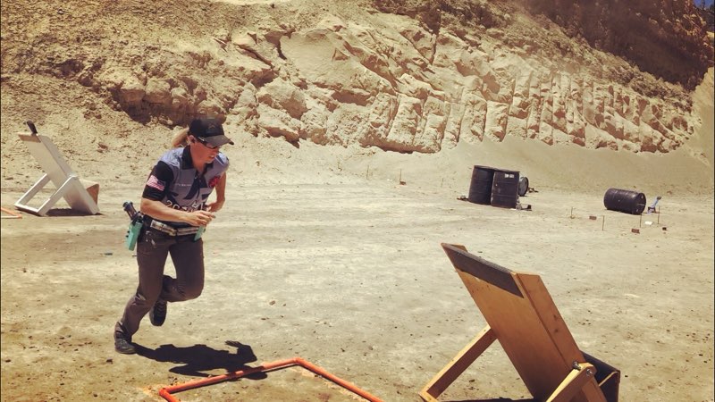 Lanny Barnes, aka Lanny Oakley, competing in her first 3 gun match.