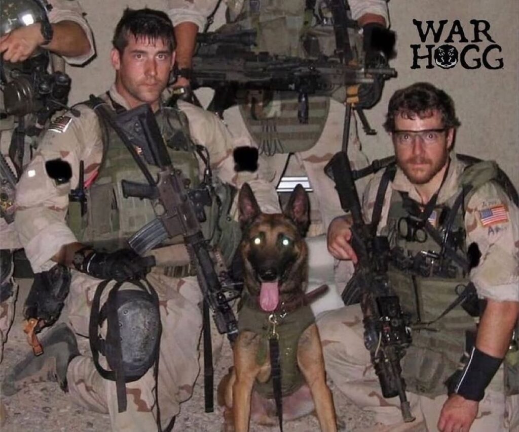 In this photo is Rick Hogg of War HOGG Tactical and SOF K9 handler Chris Lalonde in Iraq during the Global War On Terror
