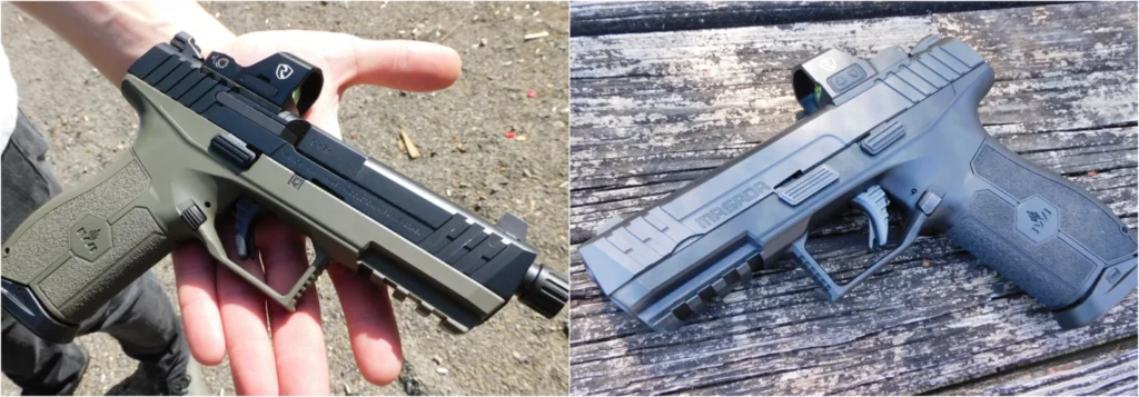 Riton red dots on IWI Masada pistols