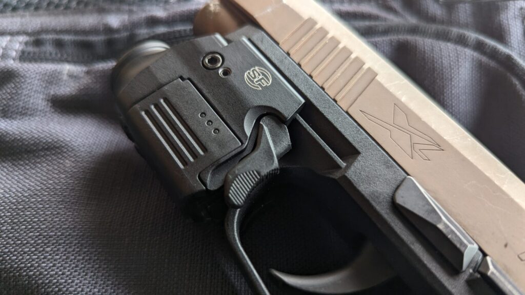 Close-up of a SureFire XSC weapon light