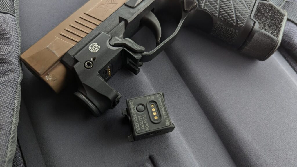 SIG Sauer P365 with SureFire XSC light and detached battery