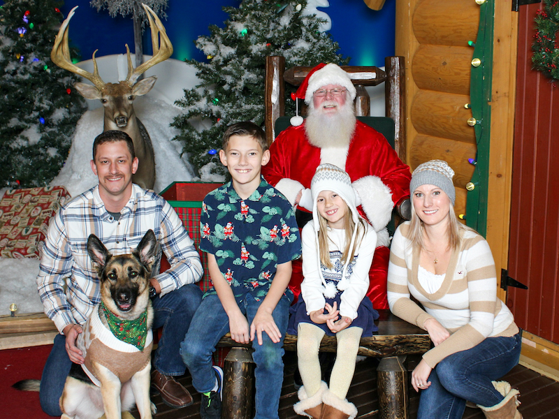 Dani Kamenar poses with Brooklyn and family in a recent photo with Santa