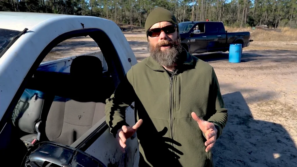 Safariland CADRE Rich Graham talking about car attack at a vehicular tactics range