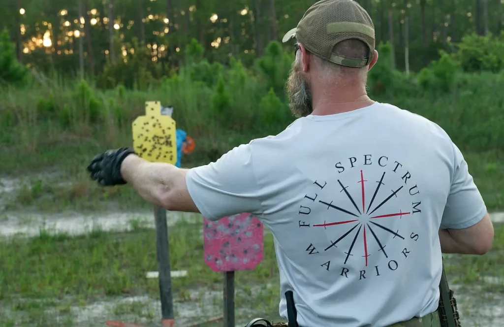 Rich Graham pointing out Line to target