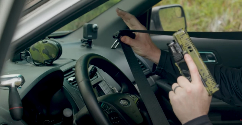 seatbelt placement for left handed shooters