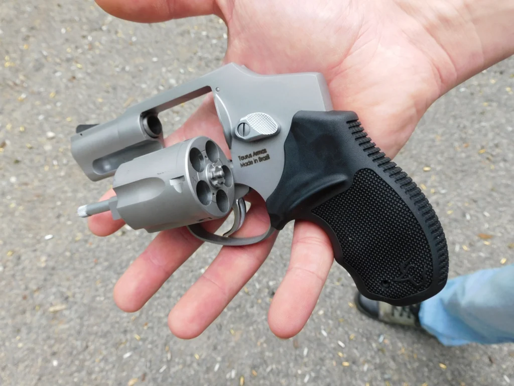 Swing out cylinder of revolver