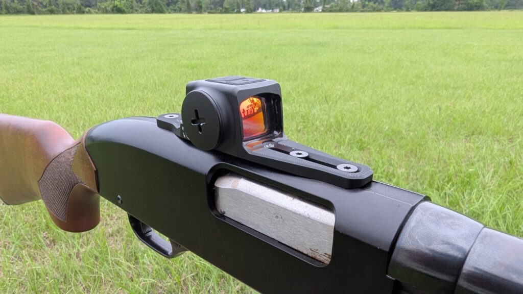 Close-up of the Vortex Viper red dot sight, showing the
