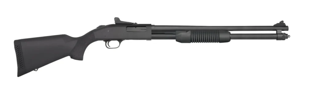 Mossberg 590 20 gauge on white background