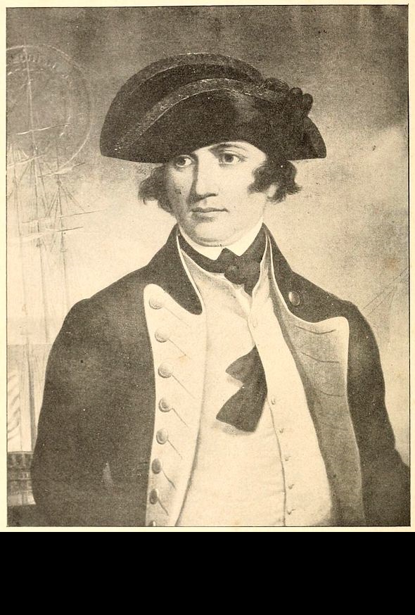 Portrait of Esek Hopkins, the first Commander in Chief of the Continental Navy by Martin Johnson Heade, 1857 - Book by Edward Field, 1898 (Public Domain)