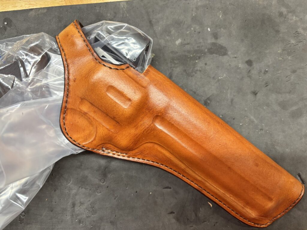 Wet forming a holster.