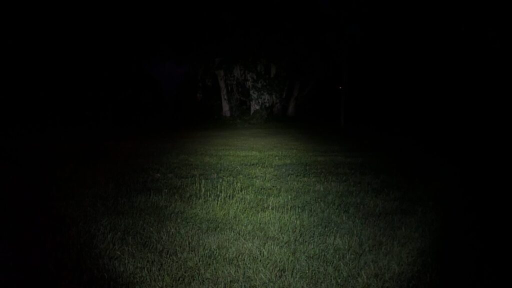 Surefire DSF white light beam outdoors