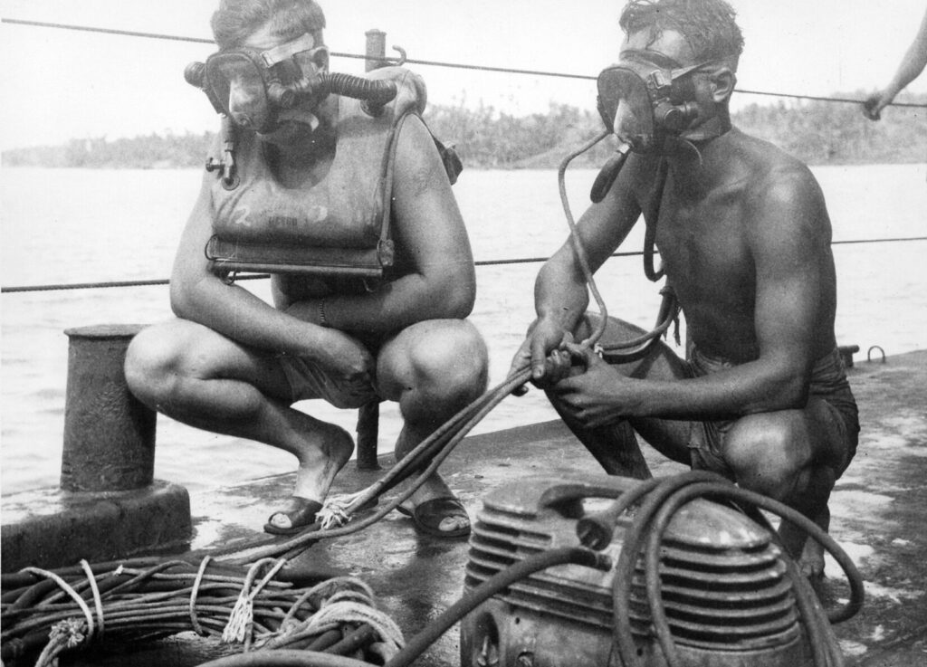 UDT Frogmen. (U.S. Navy photo. Public Domain)