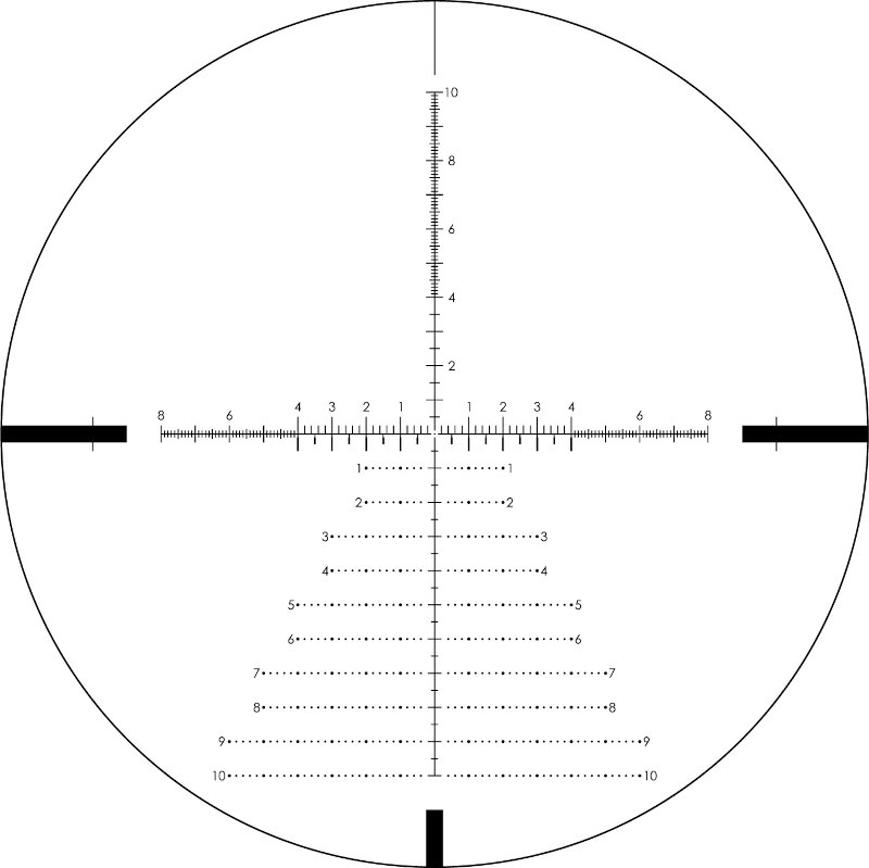 Christmas tree-style reticle
