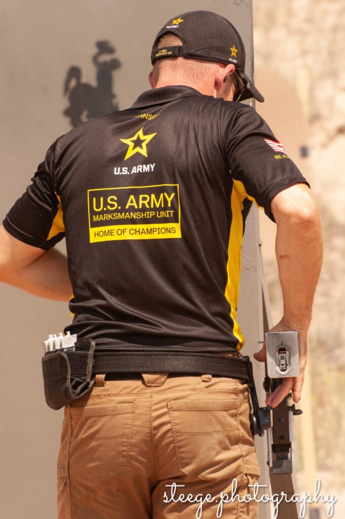 AMU preparing to shoot from the barricade.