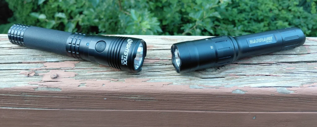 Two Nightstick tactical flashlights