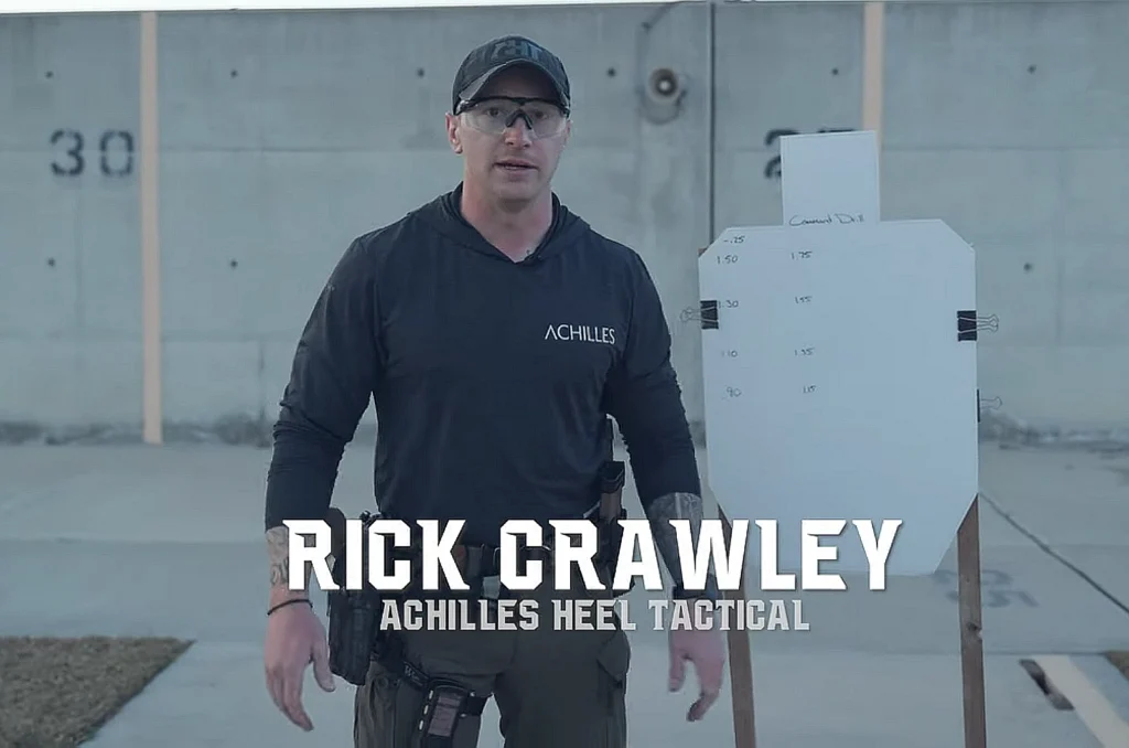 Rick Crawley from Achilles Heel Tactical on a shooting range