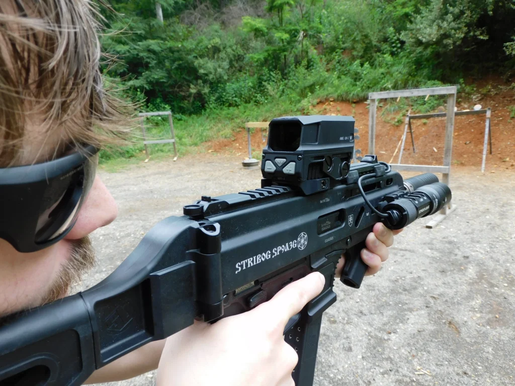 Holographic sight control buttons