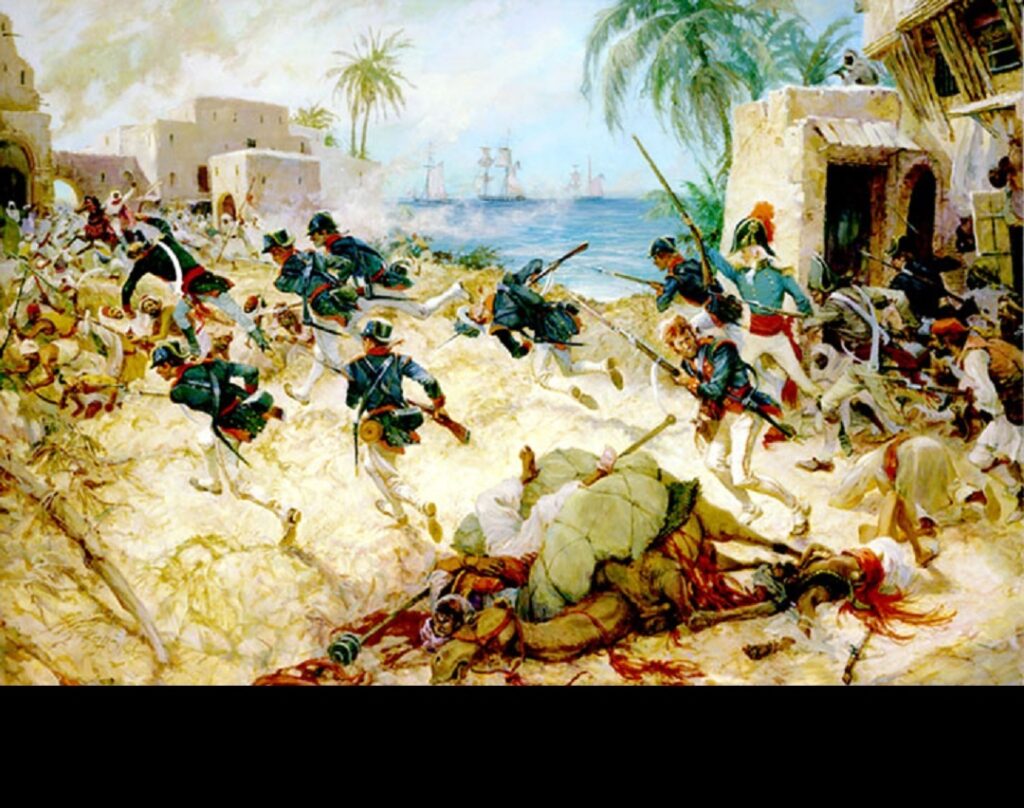 Portrait of First Leader of Marines, Maj. Samuel Nicholas. This portrait hangs in the Commandant’s house and was originally created by Maj. Donna J. Neary, USMCR, in 1989; the likeness was produced with reference to antique miniatures and other sources. (U.S. Marine Corps. Public Domain)