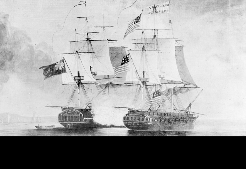 USS Chesapeake, an original US Navy Frigate, and His Britannic Majesty's Frigate Shannon