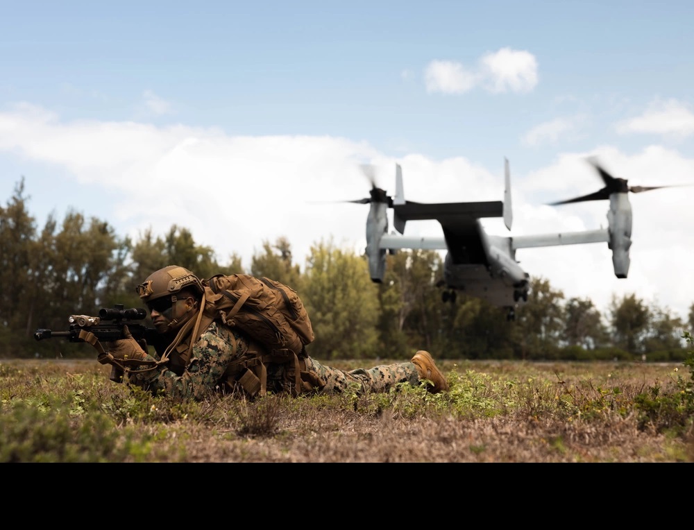 Marines with the 3rd Marine Littoral Regiment conduct expeditionary operations in the Indo-Pacific, showcasing Force Design 2030 capabilities including distributed lethality, mobility, and integration with naval platforms. (U.S. Marine Corps phoTO by Cpl Eric Huynh. Public Domain)