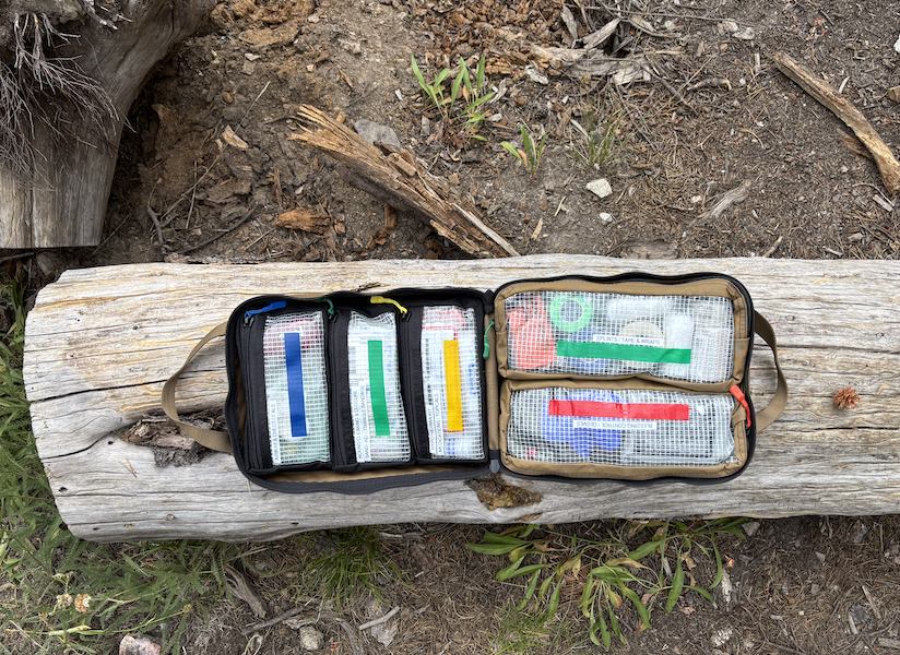 Off-Gird preparedness with open medical kit showing contents