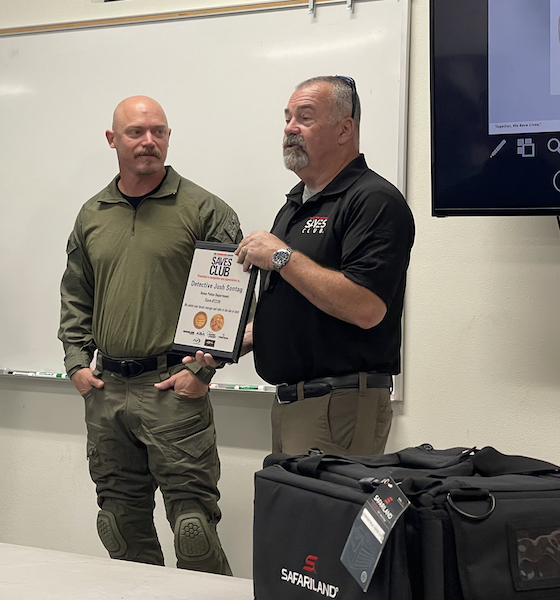 SAVES Presentation for Det Sontag, Ed Hinchey with plaque