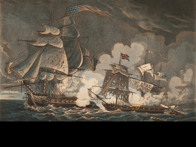 USS President, an original US Navy Frigate, and British ship HMS Little Belt