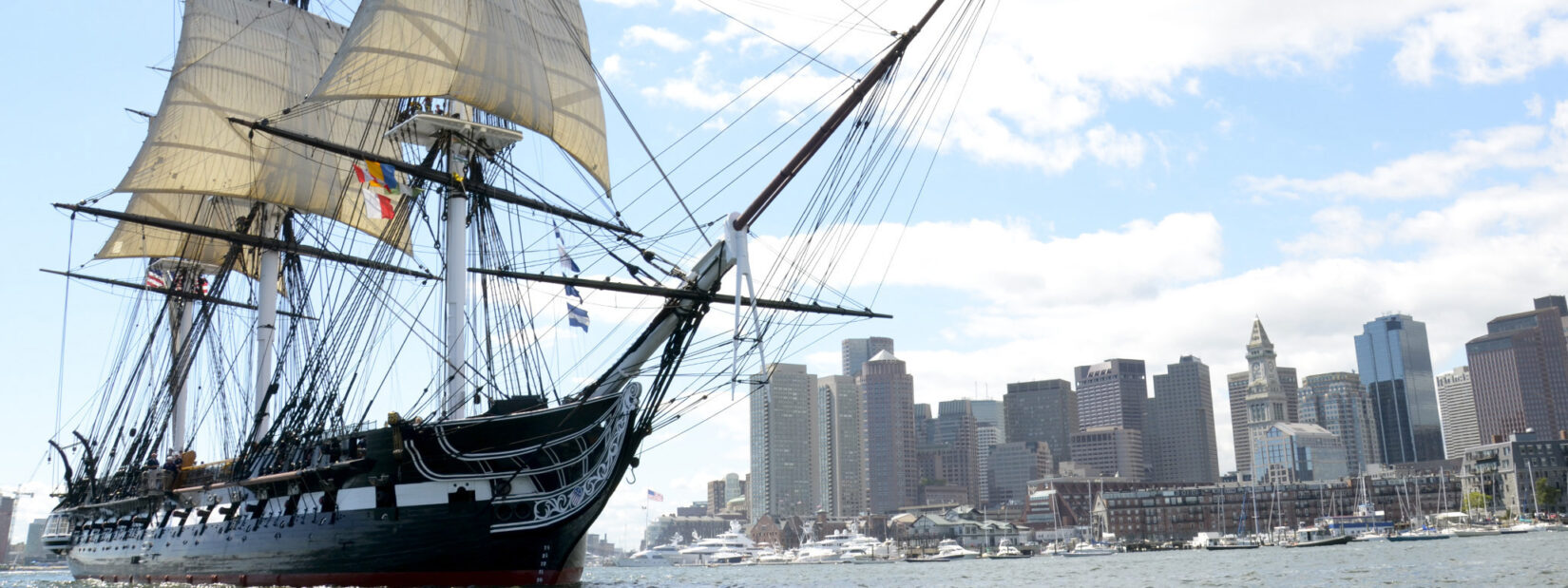 USS Constitution, an original US Navy Frigate, in Boston Harbor in August 2014. (Image: Public Domain/U.S. Naval History and Heritage Command Photograph)