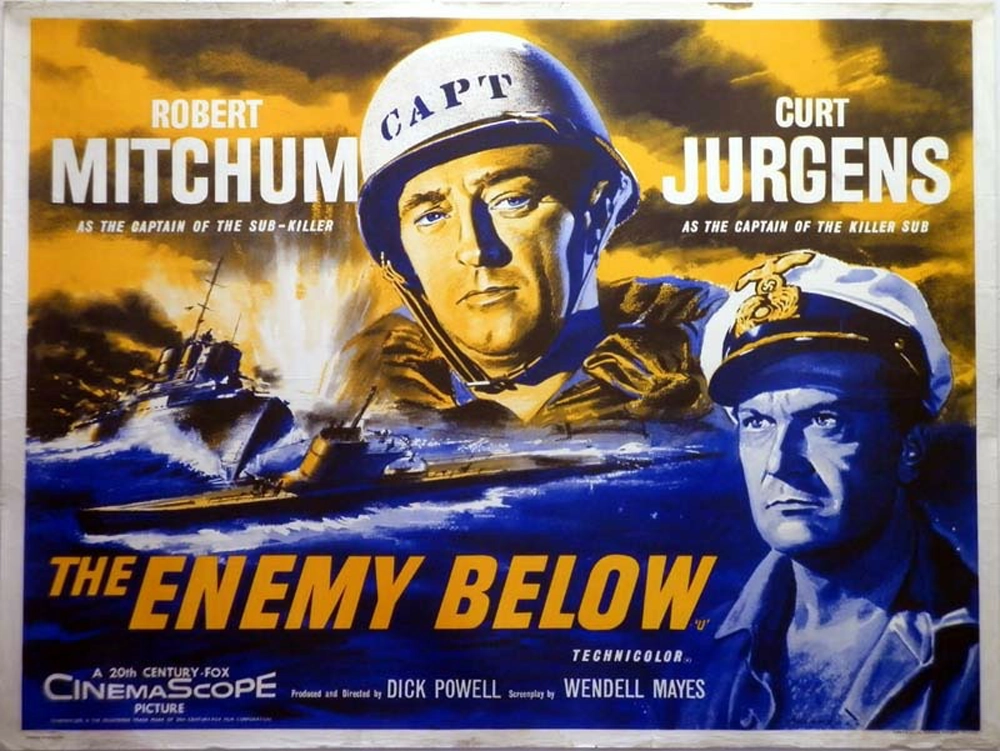 The Enemy Below Navy movies poster