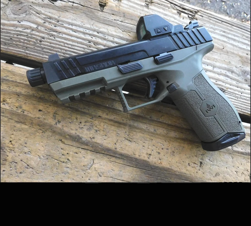 IWI Masada Tactical pistol with a red dot optic