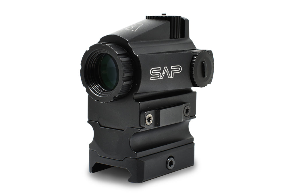 SAP 1x prism optic on white background