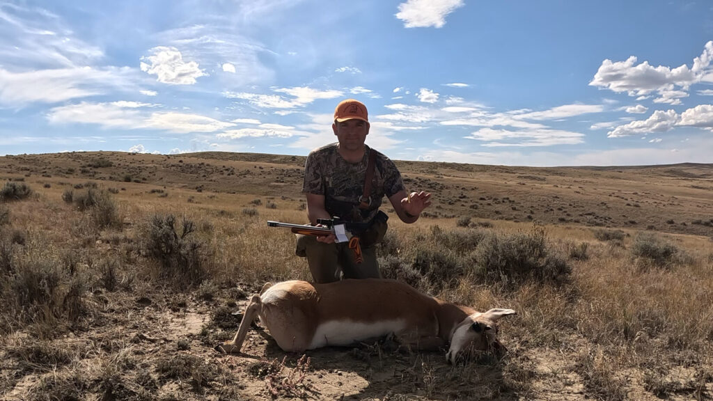 Handgun hunter and antelope doe taken with the SSK-50 309 JDJ.