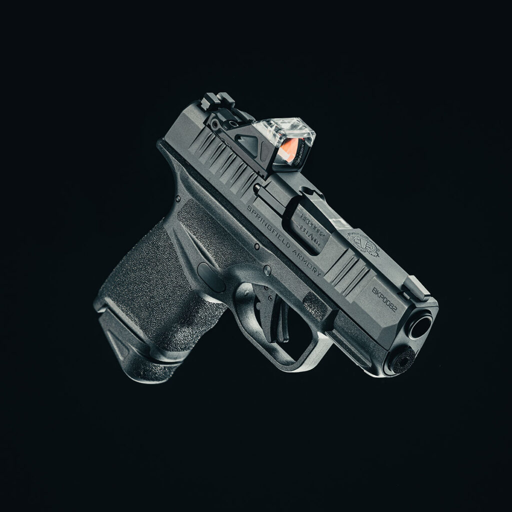 Hellcat 380 highlighting OSP optic-mounting capability. 