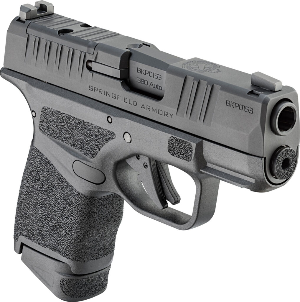 Springfield Armory Hellcat 3" Micro-Compat OSP™ Pistol quartering forwards view.