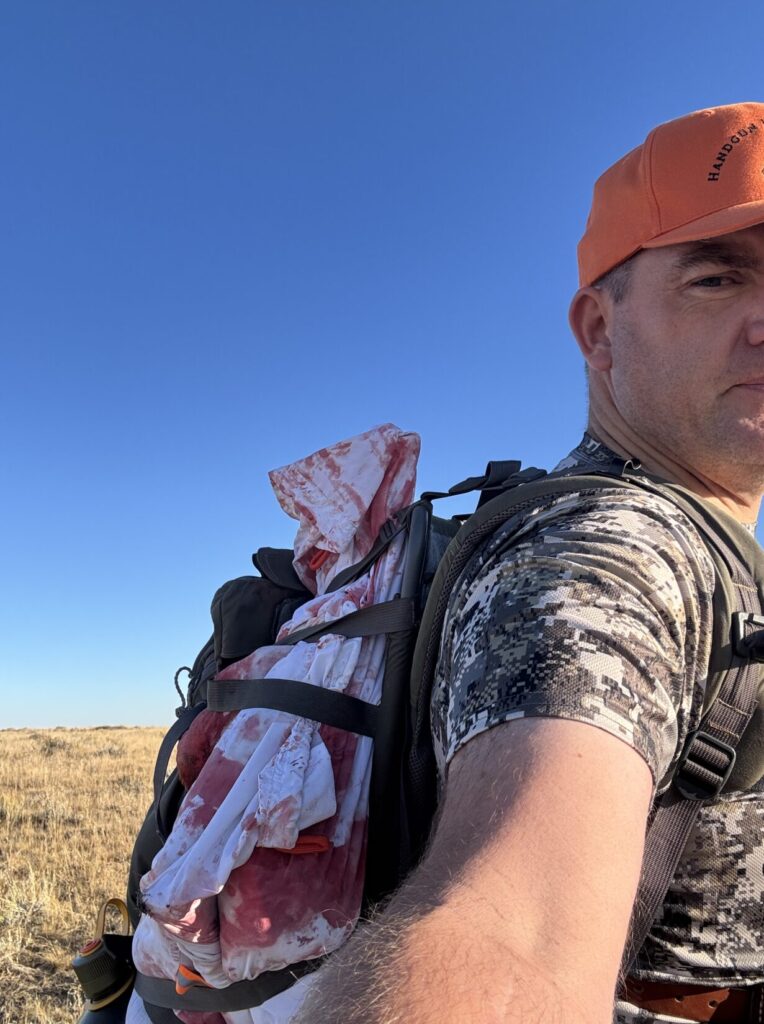 Packing out an antelope.