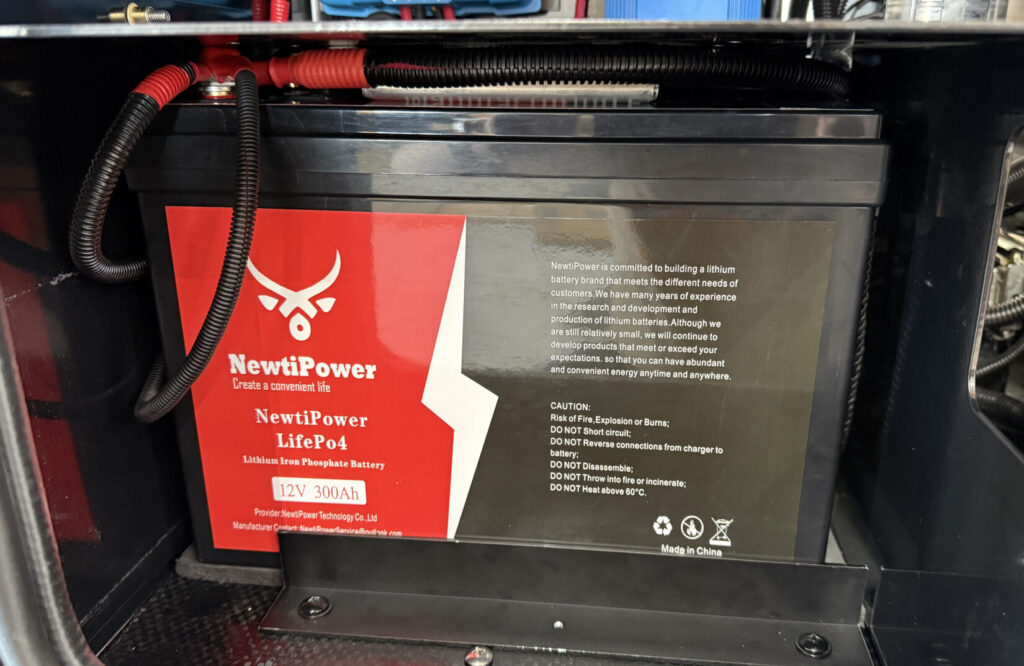 Lithium battery seen in compartments